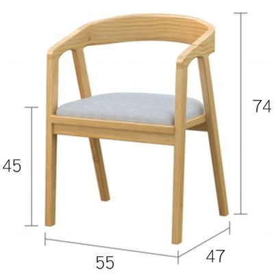 Deux ans de garantie Chaise en bois avec accoudoir Pour la salle à manger