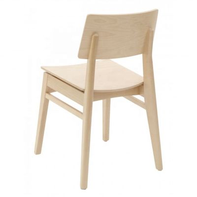 Accueil Meubles de style nordique Chaise à manger en bois massif pour petits appartements Design durable