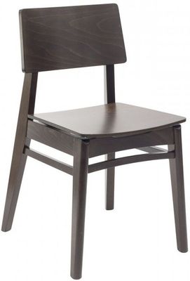 Accueil Meubles de style nordique Chaise à manger en bois massif pour petits appartements Design durable