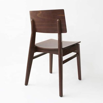 Accueil Meubles de style nordique Chaise à manger en bois massif pour petits appartements Design durable