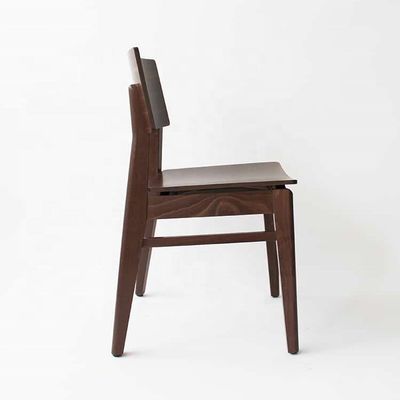 Accueil Meubles de style nordique Chaise à manger en bois massif pour petits appartements Design durable