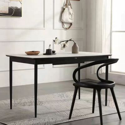 Chambre à manger moderne en hêtre en bois massif Chaise pliante à café avec dossier incurvé et style nordique