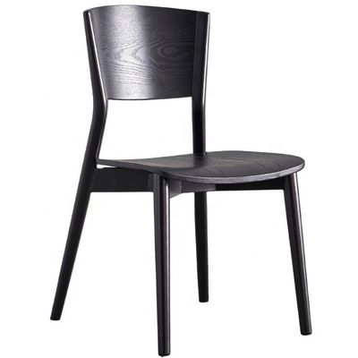 Chaise à manger en bois massif pour meubles de cafés et de restaurants modernes