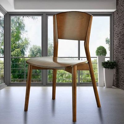 Chaise à manger en bois massif pour meubles de cafés et de restaurants modernes