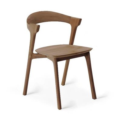 Chaise de loisirs en bois nordique confortable et élégante pour le café de l'hôtel Garden 53cm*50cm*76cm