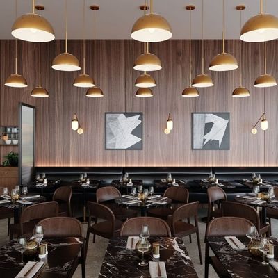 Chaise à manger en bois empilable à un prix abordable pour le commerce dans le style de conception contemporain