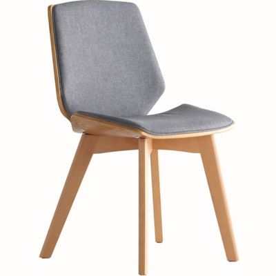 Économie commerciale Chaise à manger en tissu avec des jambes en bois massif et un design en tissu moderne