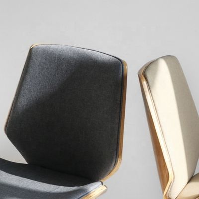 Économie commerciale Chaise à manger en tissu avec des jambes en bois massif et un design en tissu moderne