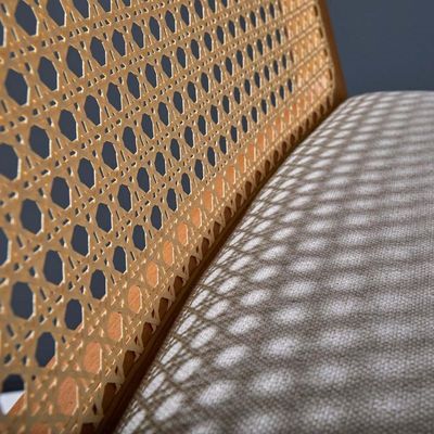 Cadre en bois massif Chaise à manger en rotin Design nordique moderne avec bois de cerisier