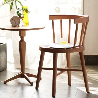 Salle de séjour Leisure Restaurant médiéval Chaise à manger avec design en bois rétro et limite de poids de 120 kg