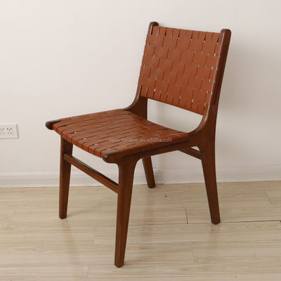 Chaise de salle à manger en bois massif pour hôtel
