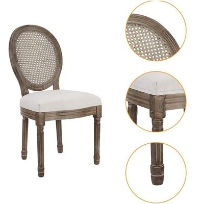 Chaise à bras en bois réglable en hauteur dans le style de design européen pour la cuisine française de luxe vintage