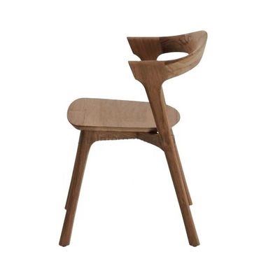 Chaise de salle à manger en bois massif en teck / ash hôtel ferme simple créative en plein air