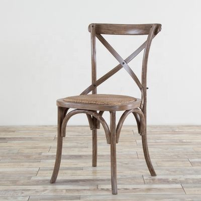 Elegant design de la crème glacée de couleur en bois empilable croisé dos Vintage salle à manger chaise pour bois