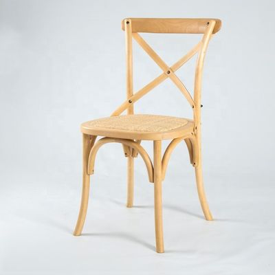 Elegant design de la crème glacée de couleur en bois empilable croisé dos Vintage salle à manger chaise pour bois