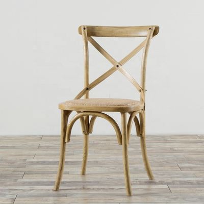 Elegant design de la crème glacée de couleur en bois empilable croisé dos Vintage salle à manger chaise pour bois