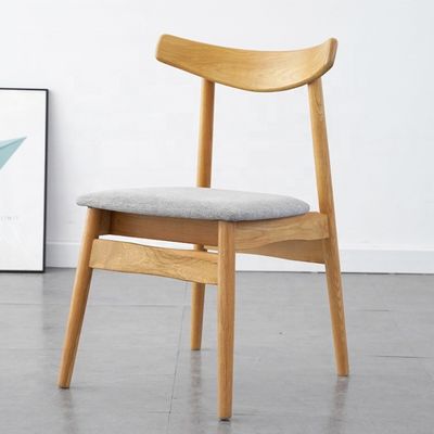 Sans accoudoir Chaise en bois de hêtre massif Chaise à manger pour meubles de salle à manger de luxe