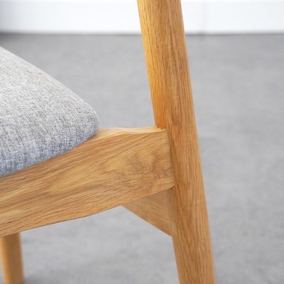 Sans accoudoir Chaise en bois de hêtre massif Chaise à manger pour meubles de salle à manger de luxe