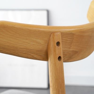 Sans accoudoir Chaise en bois de hêtre massif Chaise à manger pour meubles de salle à manger de luxe