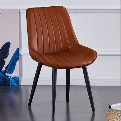 Chaise de loisirs à jambes métalliques de style design moderne pour le bureau à domicile et la salle à manger du café