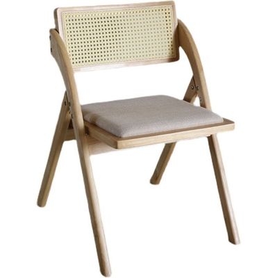 Chaise pliable en bois pour les restaurants Chaises de salle à manger en rotin durable de couleur naturelle/noix