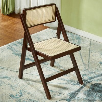 Cadre en rotin en bois massif Chaise de salle à manger en rotin naturel pliée Oui pour les événements dans le restaurant de meubles modernes