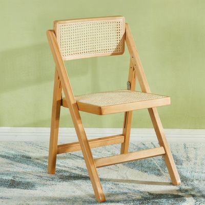 Cadre en rotin en bois massif Chaise de salle à manger en rotin naturel pliée Oui pour les événements dans le restaurant de meubles modernes