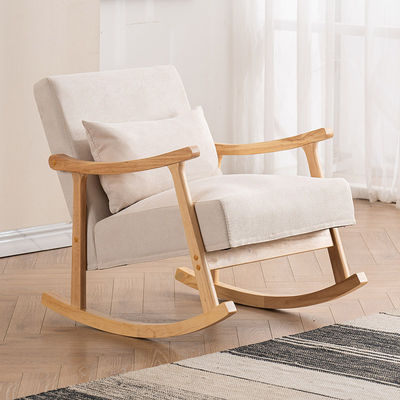 Fourniture directe de chaise bascule en bois de style nordique chaise bascule en bois massif pour meubles de salon et spéciaux