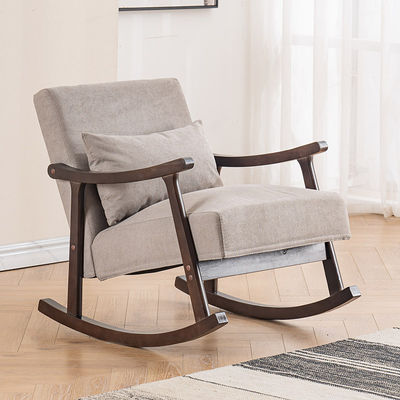 Fourniture directe de chaise bascule en bois de style nordique chaise bascule en bois massif pour meubles de salon et spéciaux