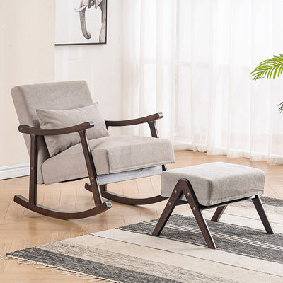 Fourniture directe de chaise bascule en bois de style nordique chaise bascule en bois massif pour meubles de salon et spéciaux