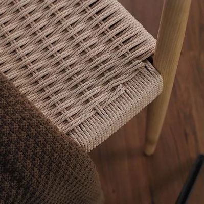 Siège à cordon tissé fauteuil nordique pour salon salle de réunion W59*D47*H73CM Finition laquée en bois moderne