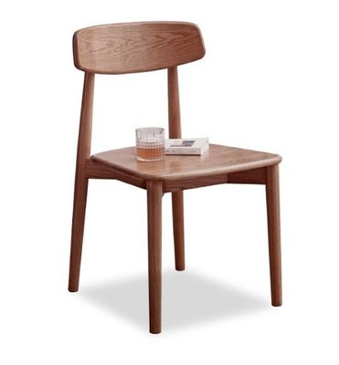 Chaise à manger empilable pour un restaurant moderne en bois massif de couleur naturelle