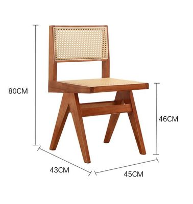 Accueil Meubles Salle à manger Meubles personnalisés Luxe Chaise de restaurant en bois massif en rotin moderne