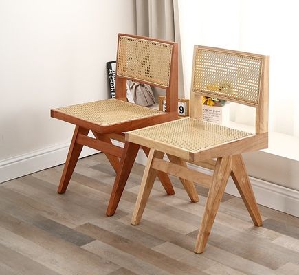 Accueil Meubles Salle à manger Meubles personnalisés Luxe Chaise de restaurant en bois massif en rotin moderne