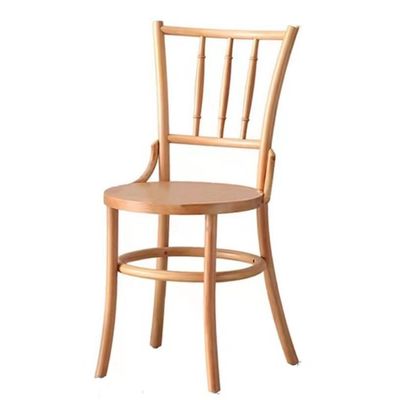 Chaise à manger en bois massif et en rotin pour restaurant W36*D42*H88 cm