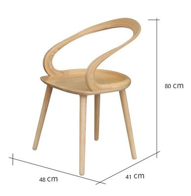 Conception de chaise de salle à manger moderne nordique avec conception personnalisée et finition laquée