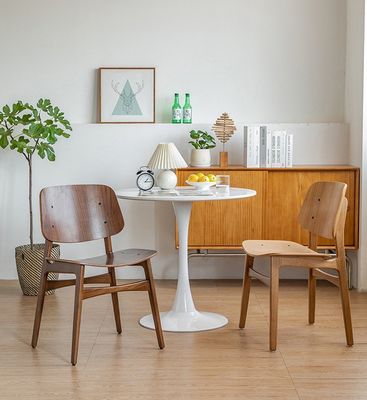 Pas de dessins personnalisés pliés Luxe Nordique Chaise de salle à manger en bois massif avec cadre en chêne blanc