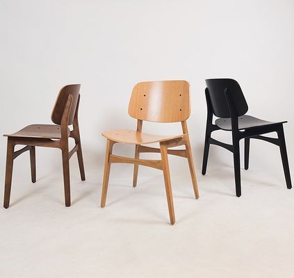 Pas de dessins personnalisés pliés Luxe Nordique Chaise de salle à manger en bois massif avec cadre en chêne blanc