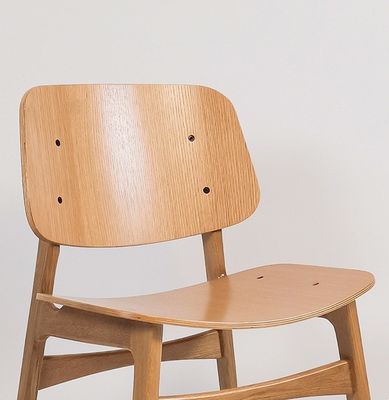 Pas de dessins personnalisés pliés Luxe Nordique Chaise de salle à manger en bois massif avec cadre en chêne blanc