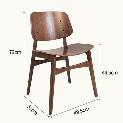 Pas de dessins personnalisés pliés Luxe Nordique Chaise de salle à manger en bois massif avec cadre en chêne blanc
