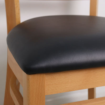 Chaise en bois massif de design moderne Chaise de restaurant en bois D57*W51*SH49.5*H83cm Chaise à manger personnalisée