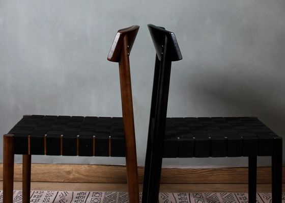 Assises en bois massif tressées Chaise à manger Finition des meubles Laqué avec des modèles personnalisés Pour la restauration