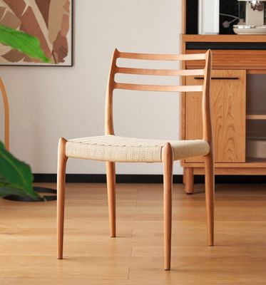 Meubles de maison d'hôtel de luxe vintage en bois massif tissé chaise à manger pour restaurant en conception personnalisée