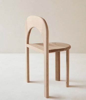 NO Chaise à manger en bois massif naturel pliée et empilable