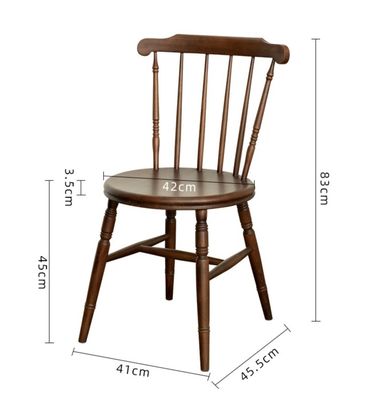 Restaurant Hôtel cadre en bois massif chaise à manger naturelle Windsor avec finition laquée