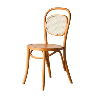 Chaise à manger en rotin naturel tissé et en bois massif avec service OEM accepté