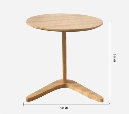 Meubles de salle de séjour Table à café moderne ronde avec base en bois massif