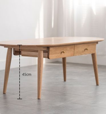 Meubles de salon en bois moderne W120*D60*H45CM Table à café en bois massif avec emballage du courrier