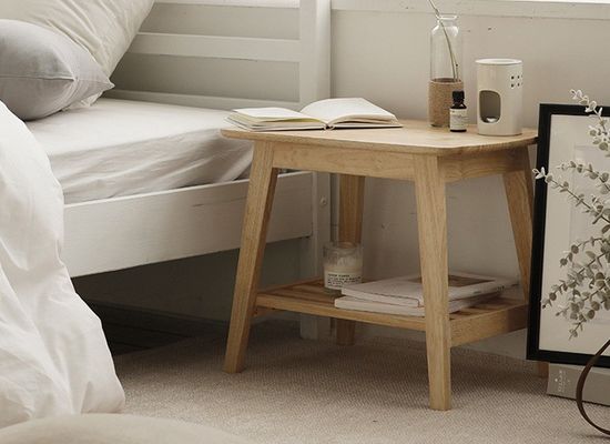 Conception personnalisée Table à café en bois massif carré finition vintage W50*D35*H42CM pour le salon