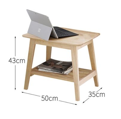 Conception personnalisée Table à café en bois massif carré finition vintage W50*D35*H42CM pour le salon